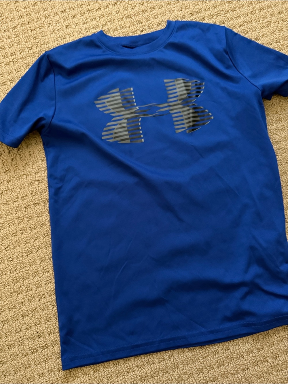 Under Armour Royal Blue Performance Tee with Striped Logo